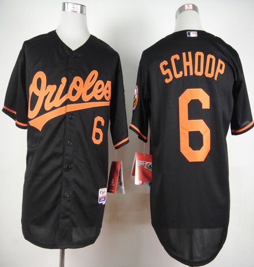 Custom Fan-Made Jonathan Schoop Baltimore Orioles #6 Black Baseball Jersey
