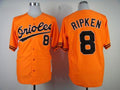 Custom Fan-Made Cal Ripken Baltimore Orioles #8 Orange 1989 Throwback Baseball Jersey