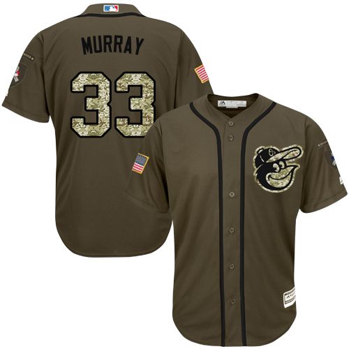 Custom Fan-Made Eddie Murray Baltimore Orioles #33 Green Service Edition Baseball Jersey