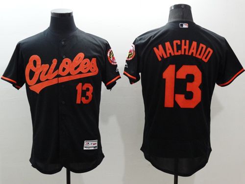 Custom Fan-Made Manny Machado Baltimore Orioles #13 Black Baseball Jersey