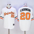 Custom Fan-Made Frank Robinson Baltimore Orioles #20 White Baseball Jersey