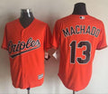 Custom Fan-Made Manny Machado Baltimore Orioles #13 Orange Baseball Jersey