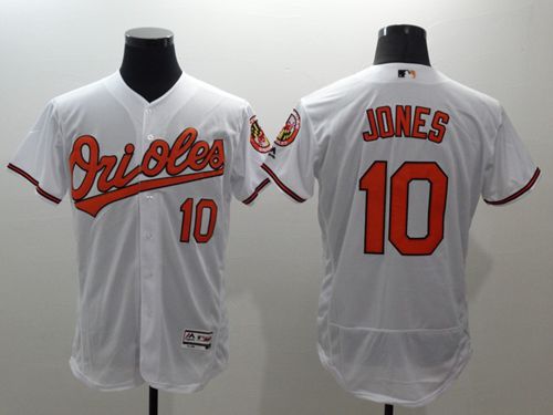 Custom Fan-Made Adam Jones Baltimore Orioles #10 White Baseball Jersey