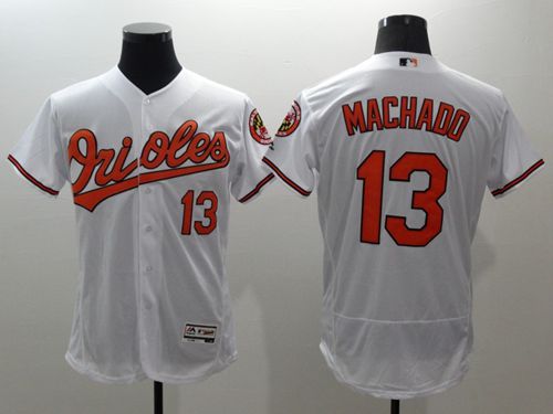 Custom Fan-Made Manny Machado Baltimore Orioles #13 White Baseball Jersey