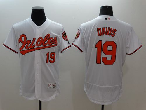 Custom Fan-Made Chris Davis Baltimore Orioles #19 White Baseball Jersey