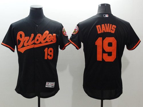 Custom Fan-Made Chris Davis Baltimore Orioles #19 Black Baseball Jersey