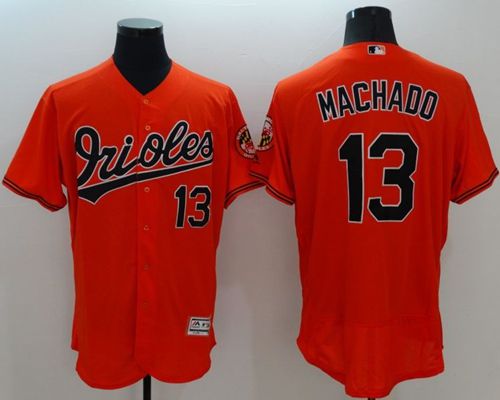 Custom Fan-Made Manny Machado Baltimore Orioles #13 Orange Baseball Jersey