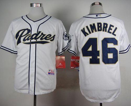 Custom Fan-Made Craig Kimbrel San Diego Padres #46 White Baseball Jersey