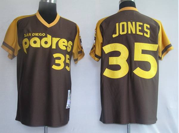 Custom Fan-Made Randy Jones Coffee San Diego Padres #35 Throwback Baseball Jersey