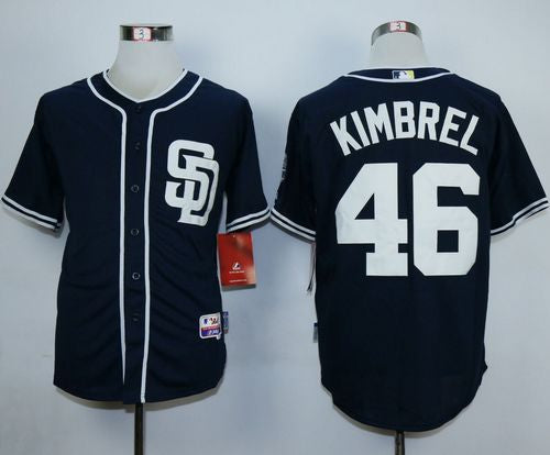 Custom Fan-Made Craig Kimbrel Dark San Diego Padres #46 Blue Baseball Jersey
