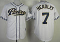 Custom Fan-Made Chase Headley San Diego Padres #7 White Baseball Jersey