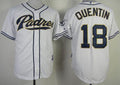 Custom Fan-Made Carlos Quentin San Diego Padres #18 White Baseball Jersey