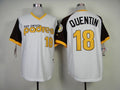 Custom Fan-Made Carlos Quentin San Diego Padres #18 White 1978 Throwback Turn Back Clock Edition Baseball Jersey