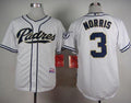 Custom Fan-Made Derek Norris San Diego Padres #3 White Baseball Jersey