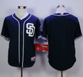 Custom Fan-Made Dark Blue San Diego Padres Baseball Jersey San Diego Padres Blue Baseball Jersey