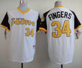 Custom Fan-Made Rollie Fingers San Diego Padres #34 White 1978 Throwback Turn Back Clock Edition Baseball Jersey