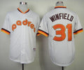 Custom Fan-Made Dave Winfield San Diego Padres #31 White 1984 Throwback Turn Back Clock Edition Baseball Jersey