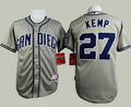 Custom Fan-Made Matt Kemp San Diego Padres #27 Grey Baseball Jersey