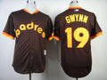 Custom Fan-Made Tony Gwynn Coffee San Diego Padres #19 1984 Throwback Turn Back Clock Edition Baseball Jersey