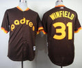 Custom Fan-Made Dave Winfield Coffee San Diego Padres #31 1984 Throwback Turn Back Clock Edition Baseball Jersey