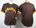 Custom Fan-Made Coffee 1984 San Diego Padres Baseball Jersey San Diego Padres 1984 Throwback Turn Back Clock Edition Baseball Jersey