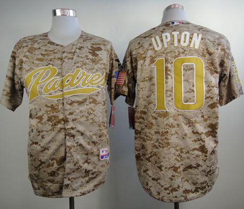 Custom Fan-Made Justin Upton Camo San Diego Padres #10 Baseball Jersey