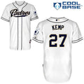 Custom Fan-Made Matt Kemp San Diego Padres #27 White Baseball Jersey