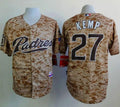 Custom Fan-Made Matt Kemp Camo San Diego Padres #27 Baseball Jersey