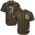 Custom Fan-Made Derek Norris San Diego Padres #3 Green Service Edition Baseball Jersey