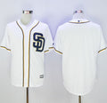 Custom Fan-Made White San Diego Padres Baseball Jersey San Diego Padres White Baseball Jersey