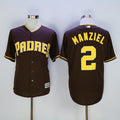 Custom Fan-Made Johnny Manziel Coffee San Diego Padres #2 Baseball Jersey