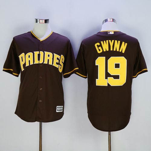Custom Fan-Made Tony Gwynn Coffee San Diego Padres #19 Baseball Jersey