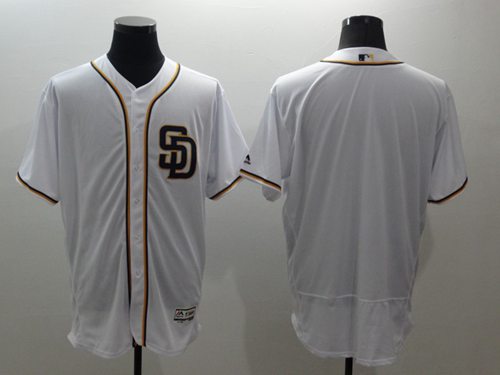 Custom Fan-Made White San Diego Padres Baseball Jersey San Diego Padres White Baseball Jersey