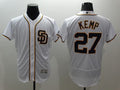 Custom Fan-Made Matt Kemp San Diego Padres #27 White Baseball Jersey