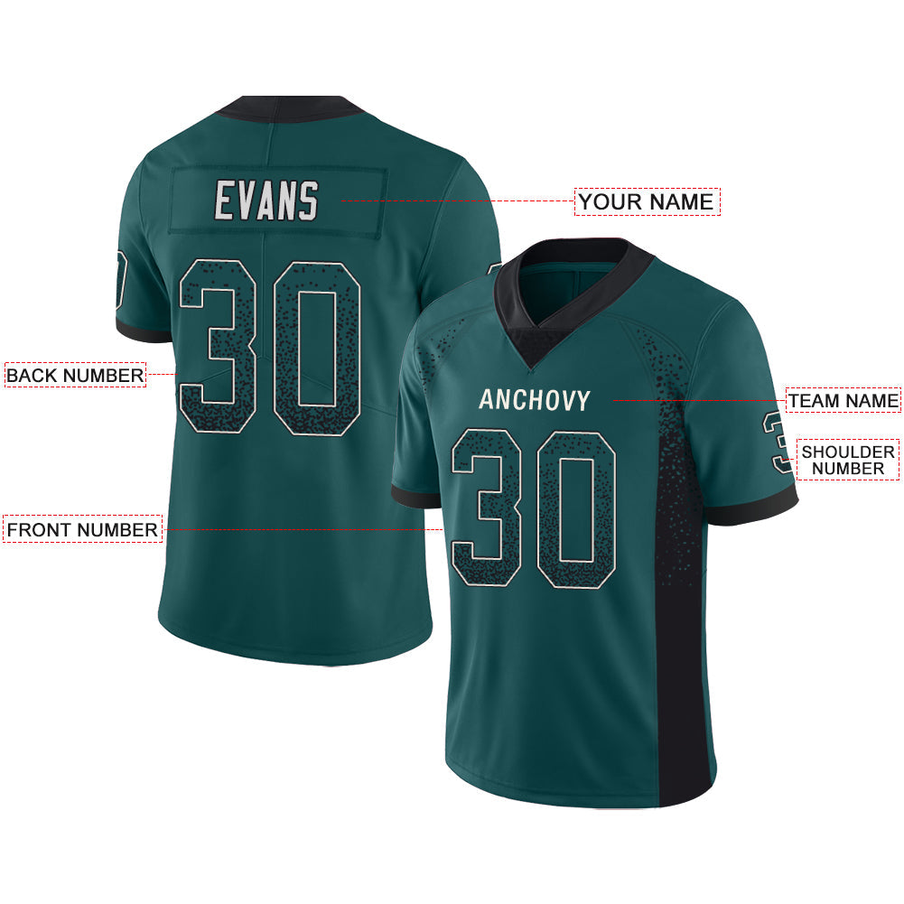 Custom green football jersey front view | GameDay Jerseys