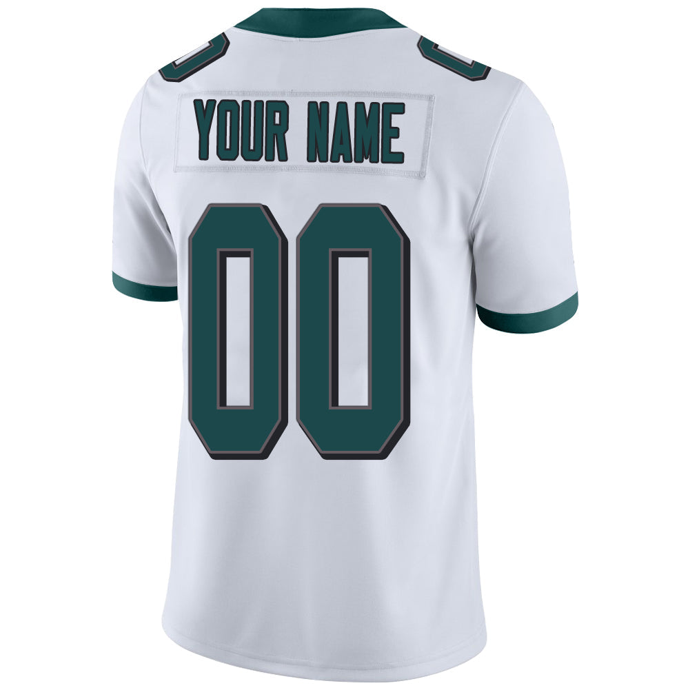 Custom white football jersey back view | GameDay Jerseys