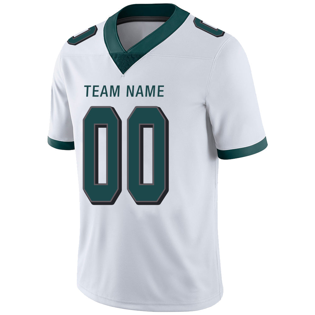 Custom white football jersey detail | GameDay Jerseys