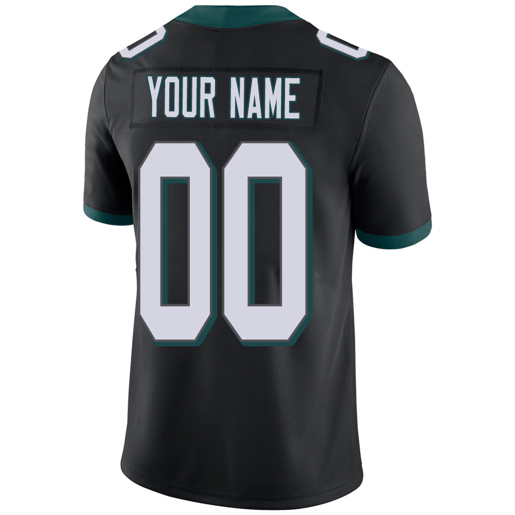 Custom black football jersey back view | GameDay Jerseys