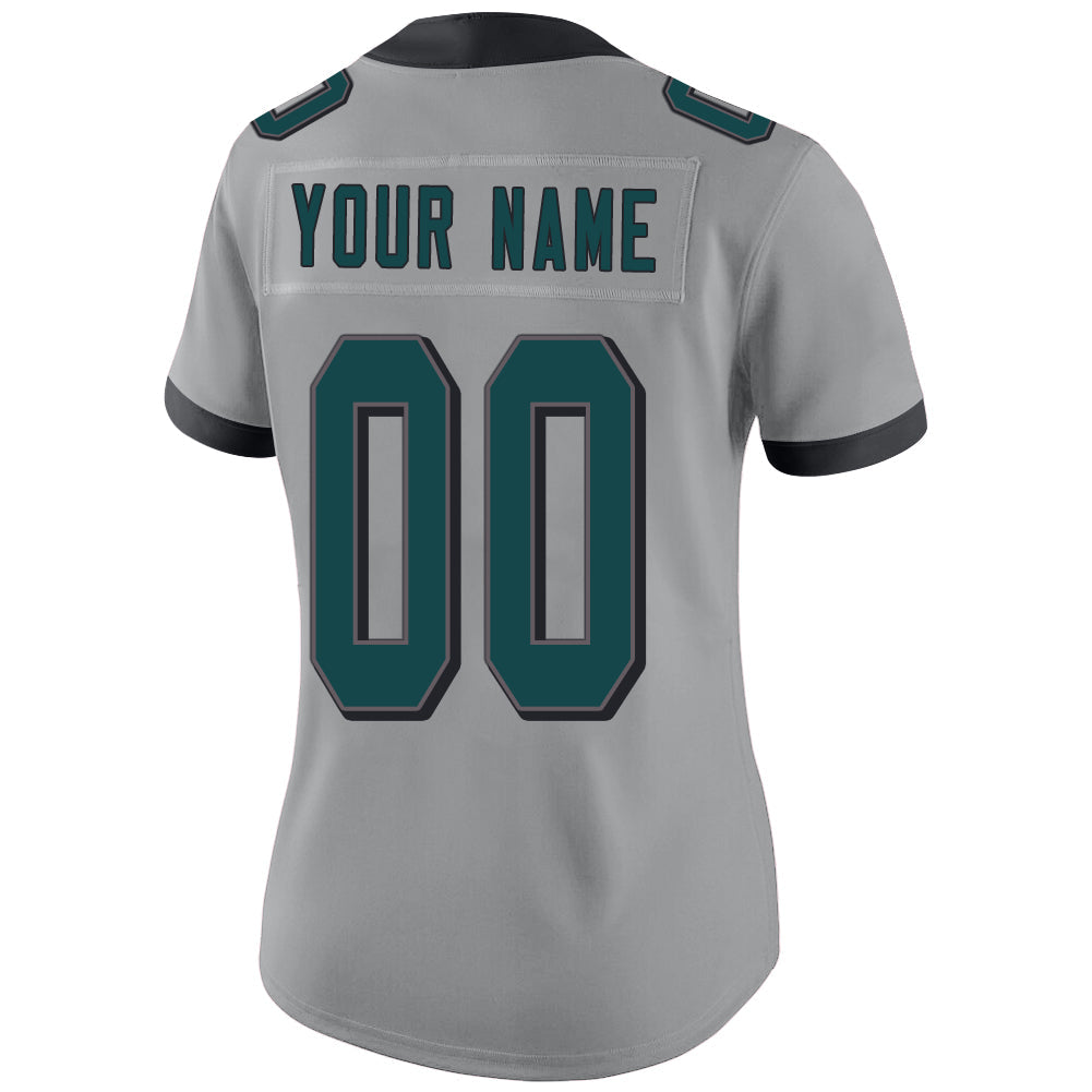 Custom grey football jersey back view | GameDay Jerseys