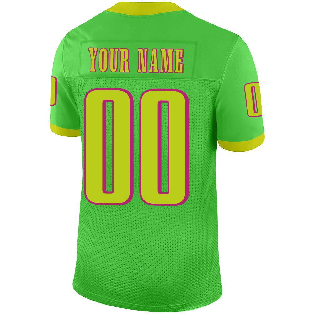 Custom green football jersey back view | GameDay Jerseys