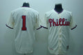 Custom Fan-Made Richie Ashburn Philadelphia Phillies #1 Throwback Baseball Jersey