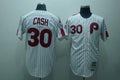 Custom Fan-Made Dave Cash Red Philadelphia Phillies #30 Red Throwback Baseball Jersey