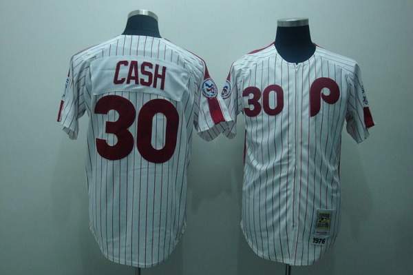 Custom Fan-Made Dave Cash Red Philadelphia Phillies #30 Red Throwback Baseball Jersey