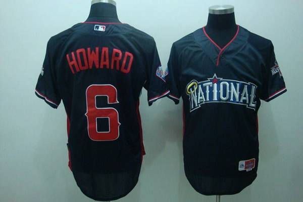 Custom Fan-Made Ryan Howard Nation BP Philadelphia Phillies #6 Blue 2010 All-Star Edition Baseball Jersey