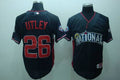 Custom Fan-Made Chase Utley Nation BP Philadelphia Phillies #26 Blue 2010 All-Star Edition Baseball Jersey