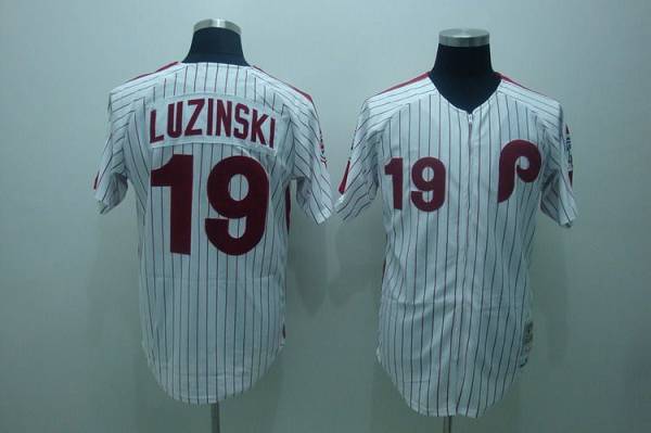 Custom Fan-Made Greg Luzinski Red Philadelphia Phillies #19 Red Throwback Baseball Jersey