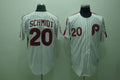 Custom Fan-Made Mike Schmidt Red Philadelphia Phillies #20 Red Throwback Baseball Jersey
