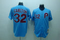 Custom Fan-Made Steve Carlton Philadelphia Phillies #32 Blue Throwback Baseball Jersey