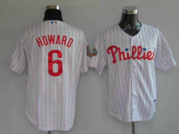 Custom Fan-Made Ryan Howard Red Philadelphia Phillies #6 Red Baseball Jersey