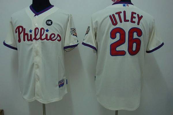 Custom Fan-Made Chase Utley Philadelphia Phillies #26 Baseball Jersey